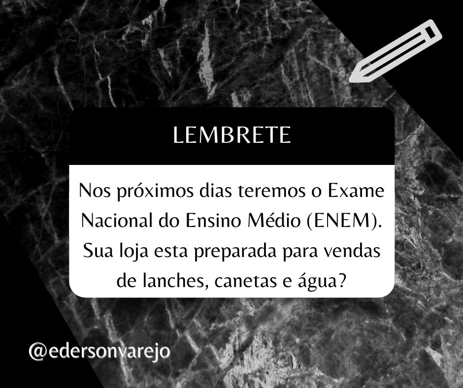 edersonvarejo's tweet photo. Nos próximos #finais de #semanas teremos o #Enem2021.
Aproveita o momento para #exposição de #produtos que se relaciona e gera vendas.
#batepapodovarejo
#amoovarejo
#evarejo
#varejo https://t.co/UKqcre252I
