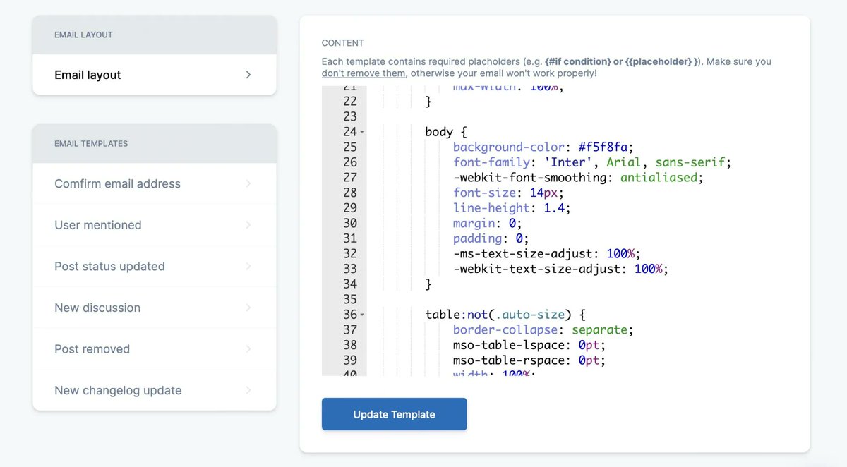 sleekplan's tweet photo. New Update on Sleekplan: Modify email templates! 📧 #userfeedback #customerfeedback #buildinpublic https://t.co/LeP0mGbP3y