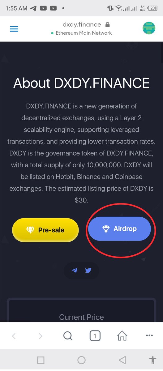 RamixxA's tweet photo. @chainlink @dydxprotocol Let me ask you if there is any airdrop going on?dxdy is your own website? https://t.co/qD7ncvFXCo