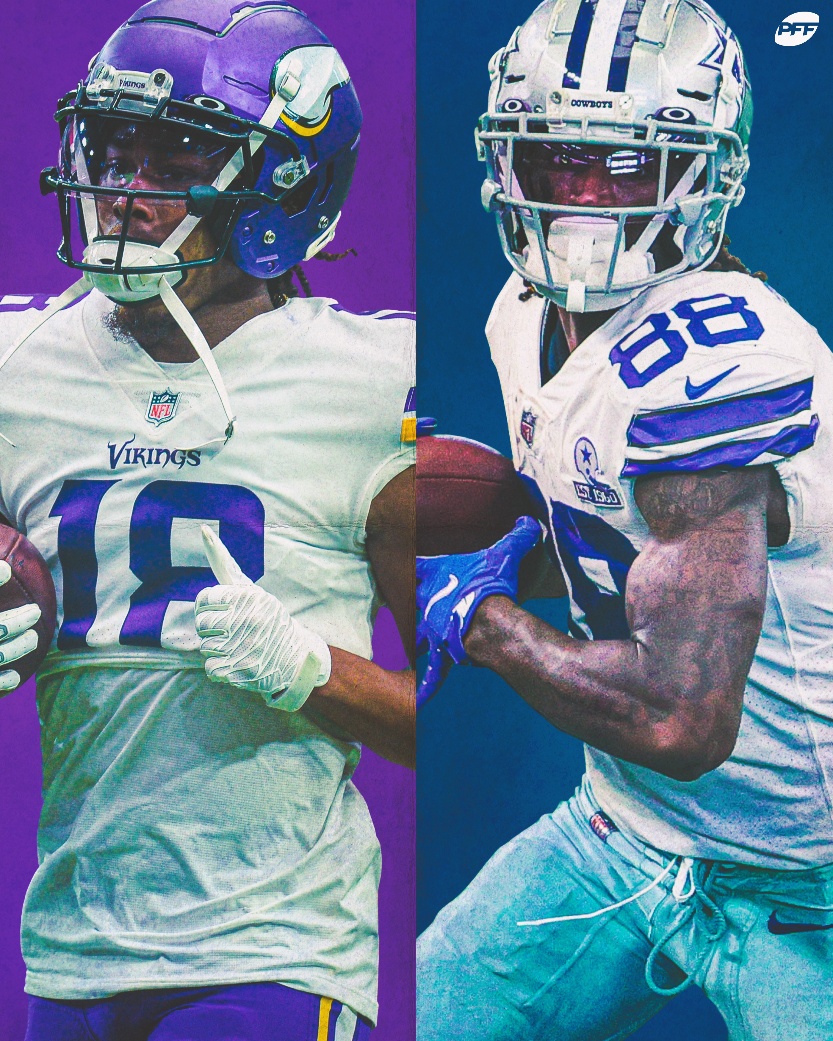 PFF on X: 'Justin Jefferson or CeeDee Lamb Which 2nd-year WR would you  rather have for the rest of their career?  / X