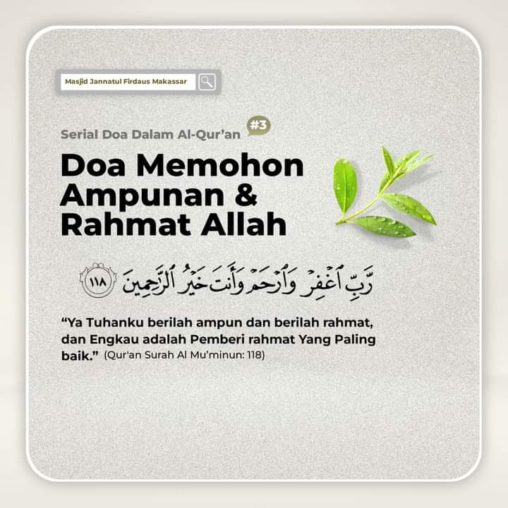 Doa Mohon Ampunan dan Rahmat Allah 