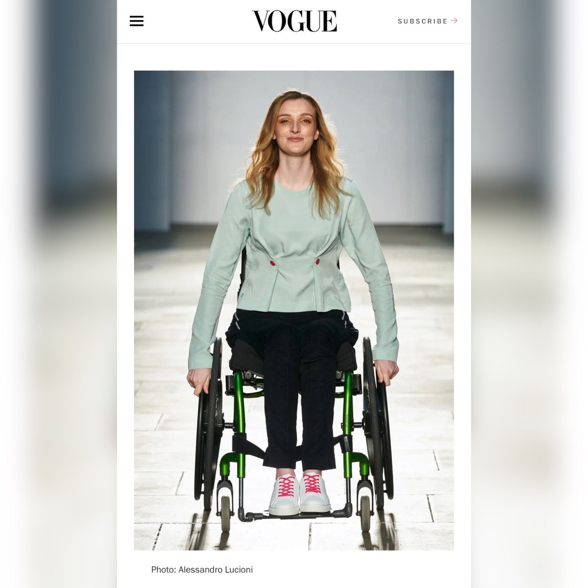 13 years ago I became unwell & never fully recovered. Today, I made it in @voguemagazine To the ‘friends’ who made fun of my disability, to the school who wouldn’t make adaptations, to the (god knows how) many times I’ve been turned down from things I’m doing alright on my own