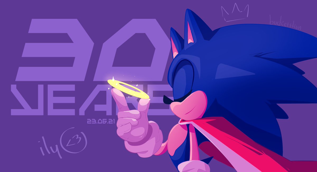 i swear i did do this one on the actual day its not my fault i only just made an art twitter #SonicTheHedgehog #Sonic30th
