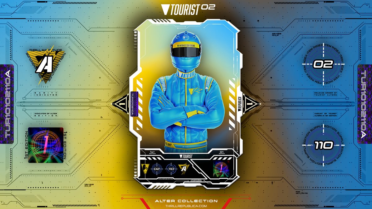 nfthrillz's tweet photo. @BastetTheNft More than an NFT project🏁
🔻ALTER TOURIST 02

🌐 1st Edition | Series 01

▼ Alter ID: TUR10102110A
▼ THRILL Magnitude: 1/4 [AUTHENTIC]
▼ Release Order: 2/110
▼ Series 1 Volume: 10
▼ Floor Price: 0.3 ETH
▼ Mint: https://t.co/CqEh0De1L5

⚠️Only 18 Items Available in Series 1 https://t.co/FpcyqvkzjS