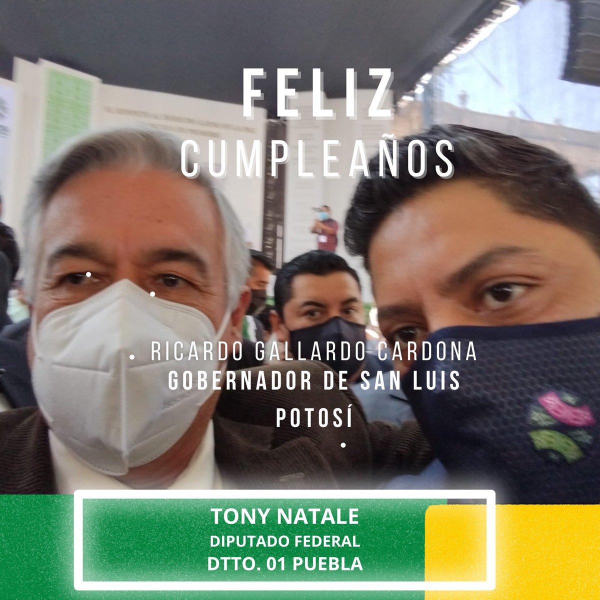 Quiero felicitar a mi amigo el Gobernador Constitucional del estado de San Luis Potosí  <a href="/RGC_Mx/">Ricardo Gallardo Cardona 🇲🇽</a> por  un cumpleaños más en su vida deseándole lo mejor.