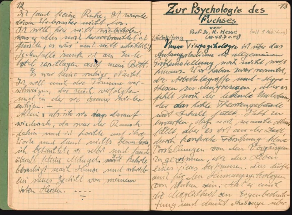 bhgross144's tweet photo. In 2013 Ylvis asked, "What does the fox say?"

Our final speaker, Sophia Graefe, asks us to consider: "What does the fox think?"

However, this article is a fictional artifact from the real archival holdings of German biologist Günter Tembrock.

#HSS2021 https://t.co/zpuDbAUv8N