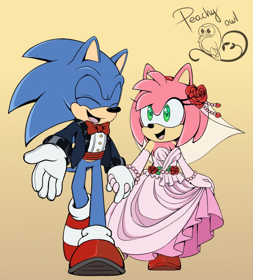 Peachy Owl on X: Have a wholesome SonAmy wedding! This one