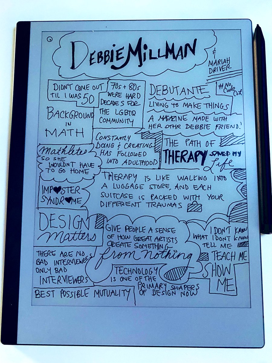 jessperate's tweet image. “Great artists have the uncanny ability to create something from nothing” 

Such an inspiring and vulnerable interview with @debbiemillman &amp;amp; @webflow’s very own  @Mariah__Driver 💙✨

#NoCodeConf