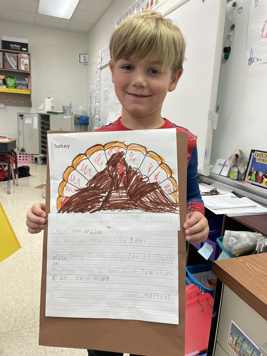 GoodrowKellie's tweet photo. Some of the cutest little writers EVER!  We are thankful for so many things this year… I am thankful for my students every day!!  @R_M_Moore_Elem @SArmbruster_RMM https://t.co/mzE22Utjhi