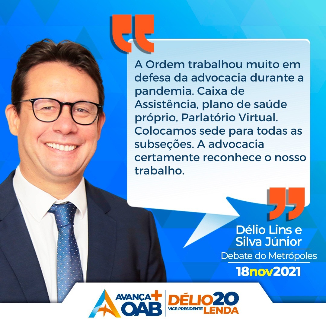 LinsDelio's tweet photo. A OAB/DF avançou muito nos últimos anos e iremos avançar ainda mais! #DebateMetropoles #AvançaMaisOAB #Vote20 https://t.co/hBtJgRuxGP