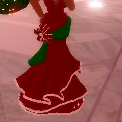 The Christmas Queen pageant skirt has 3 