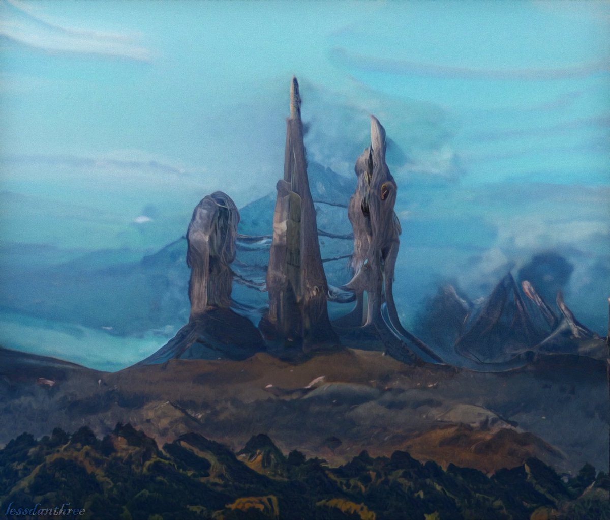 lessdanthree's tweet image. This was made with the help of AI for a concept of Jrusar #criticalrolefanart #neuralfilter #CriticalRoleArt