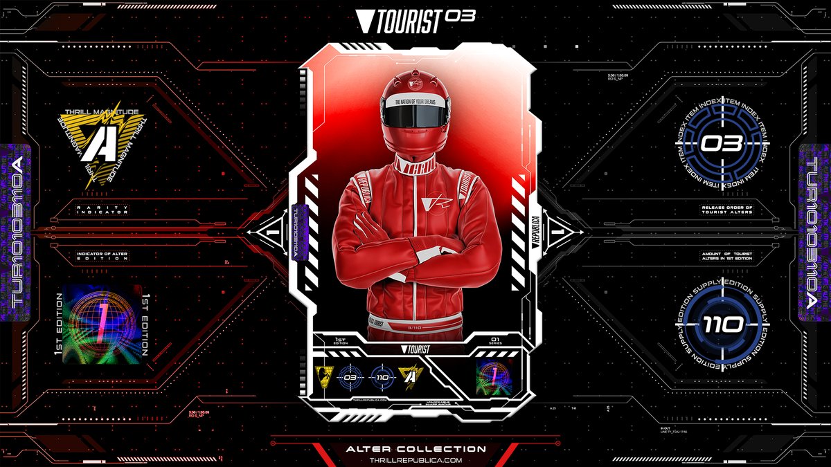nfthrillz's tweet photo. @NFTage Uniquely created🛡
🔻ALTER TOURIST 03 

🌐 1st Edition | Series 01

▼ Alter ID: TUR10103110A
▼ THRILL Magnitude: 1/4 [AUTHENTIC]
▼ Release Order: 3/110
▼ Series 1 Volume: 10
▼ Floor Price: 0.3 ETH
▼ Mint: https://t.co/CqEh0De1L5

⚠️Only 18 Items Available in Series 1 https://t.co/V3spUai7dm