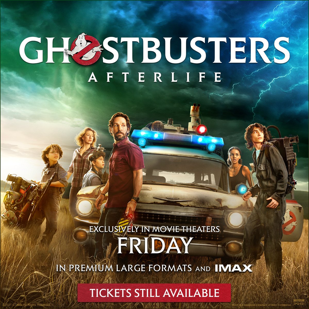 bluejaycinema's tweet photo. GHOSTBUTERS: AFTERLIFE &amp; KING RICHARD open tomorrow at Blue Jay Cinema - https://t.co/wWSW5UwnwC Tickets available at https://t.co/aWJ0r3IKvM, our mobile app, or at the box office. https://t.co/LAdAQUuPDy
