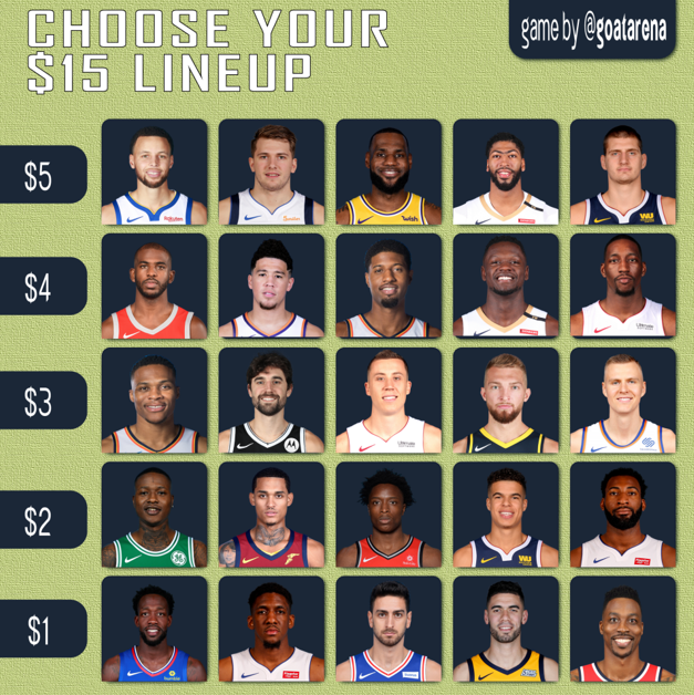 GoatArena's tweet photo. Who you taking? https://t.co/sQPojM1iW8