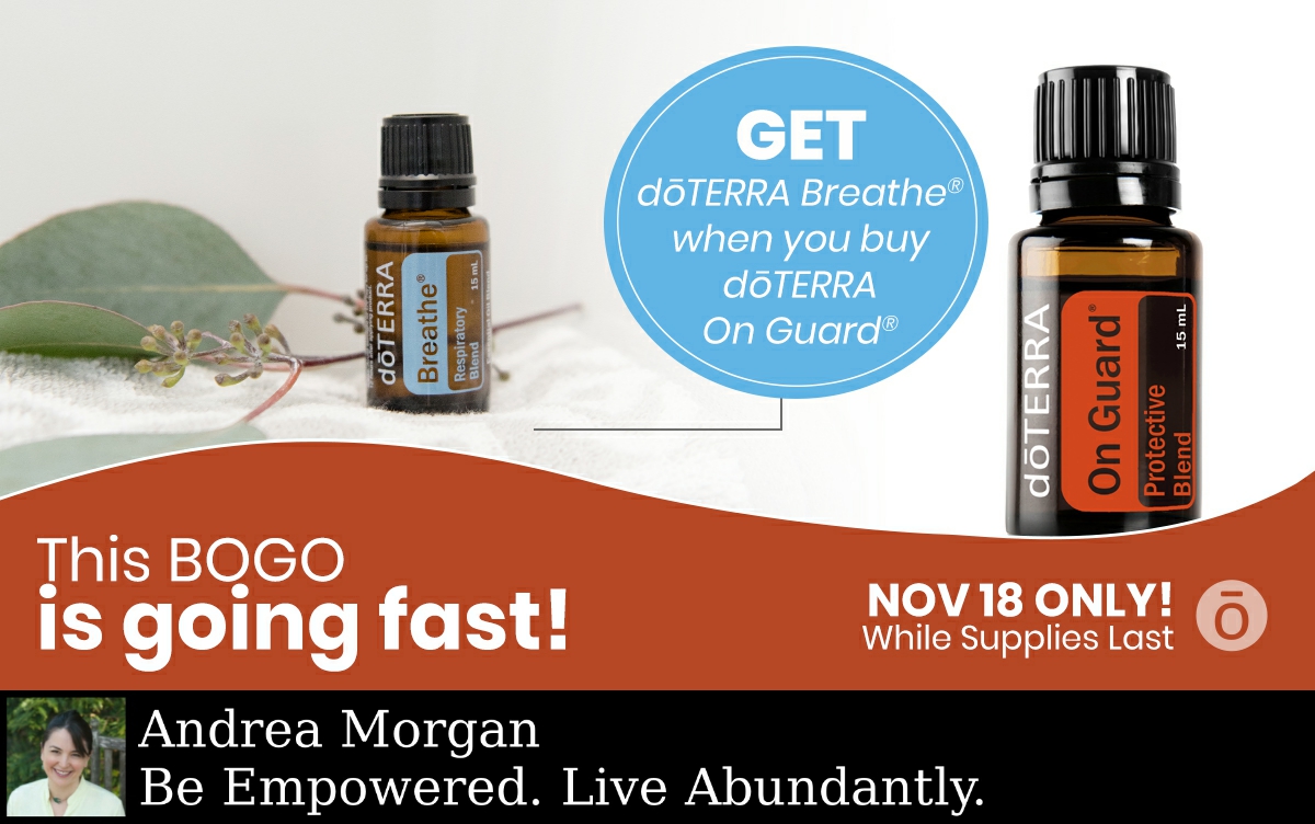 You only have until 11:59 p.m. MT tonight to get doTERRA Breathe with your purchase of doTERRA On Guard! Buy now: doterra.com/US/en/site/and…