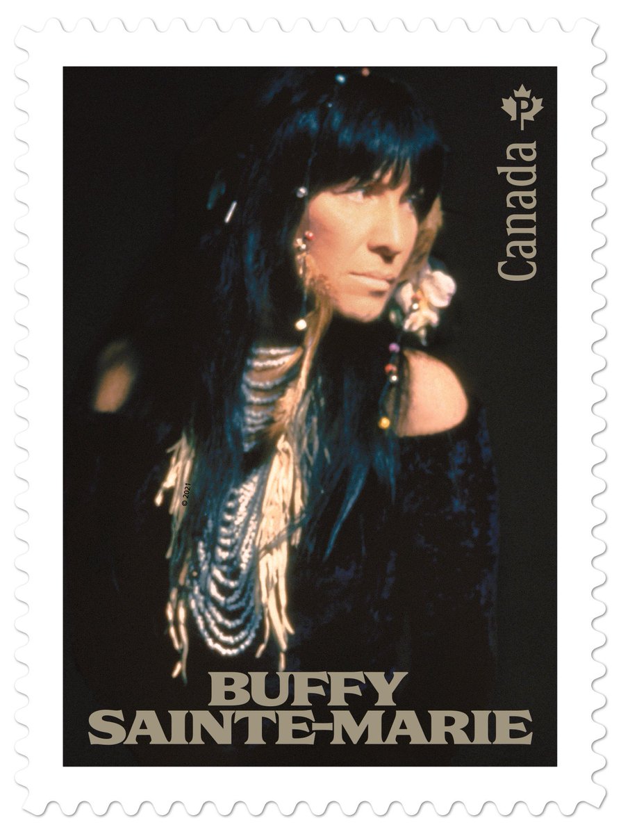 And here is the <a href="/BuffySteMarie/">Buffy Sainte-Marie</a> Canada Post stamp!... stunning shot captured by <a href="/simonfowler54/">simon fowler</a> back in 1991 who told me it's a negative film turned into a transparency... And told me "I have nothing but fond memories of working with this lovely human being"