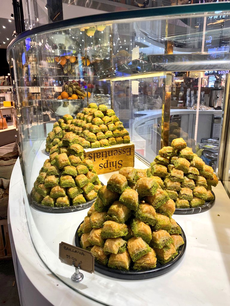 Baklava in the Vanity Bag 👝 at Istanbul Airport ✈️, image size:768x1024