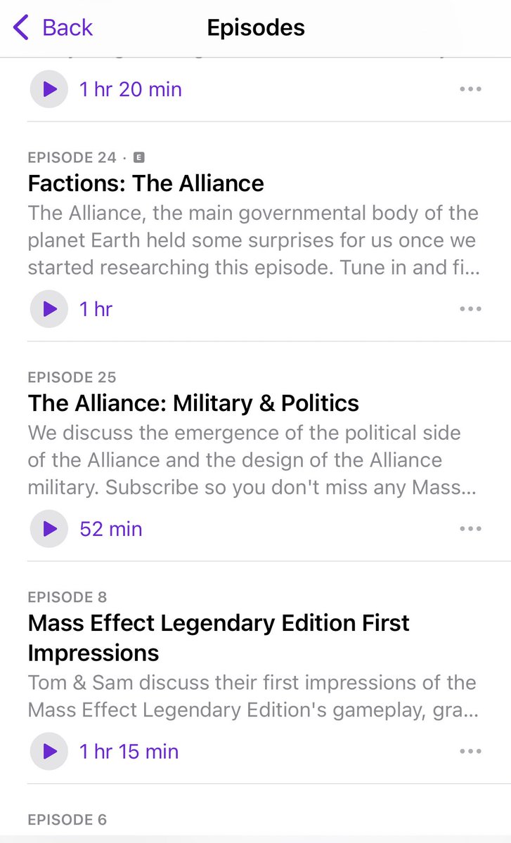 JibsyPie's tweet photo. @MassEffectCast Hi N7 Legend! Thanks for the reply. When I go to all episodes it goes as far as episode 25 in sept and then goes back to the early ones. Could this be something wrong my end? https://t.co/lxjcTru46x