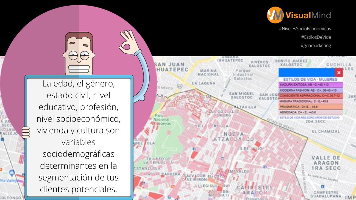 VisualMindMx's tweet photo. Con #VisualMind obtén:
• Nivel Socioeconómico por Manzana según regla AMAI 2018
• + de 900 indicadores censales
• 13 Estilos de Vida de consumo (NIELSEN)
• 4 Estilos de Vida generacionales (Gen X, MIllenials, Centenials, DINK’s)
info@visualmind.com.mx
#telnorm #telnormgeo https://t.co/1MmpqepMsv