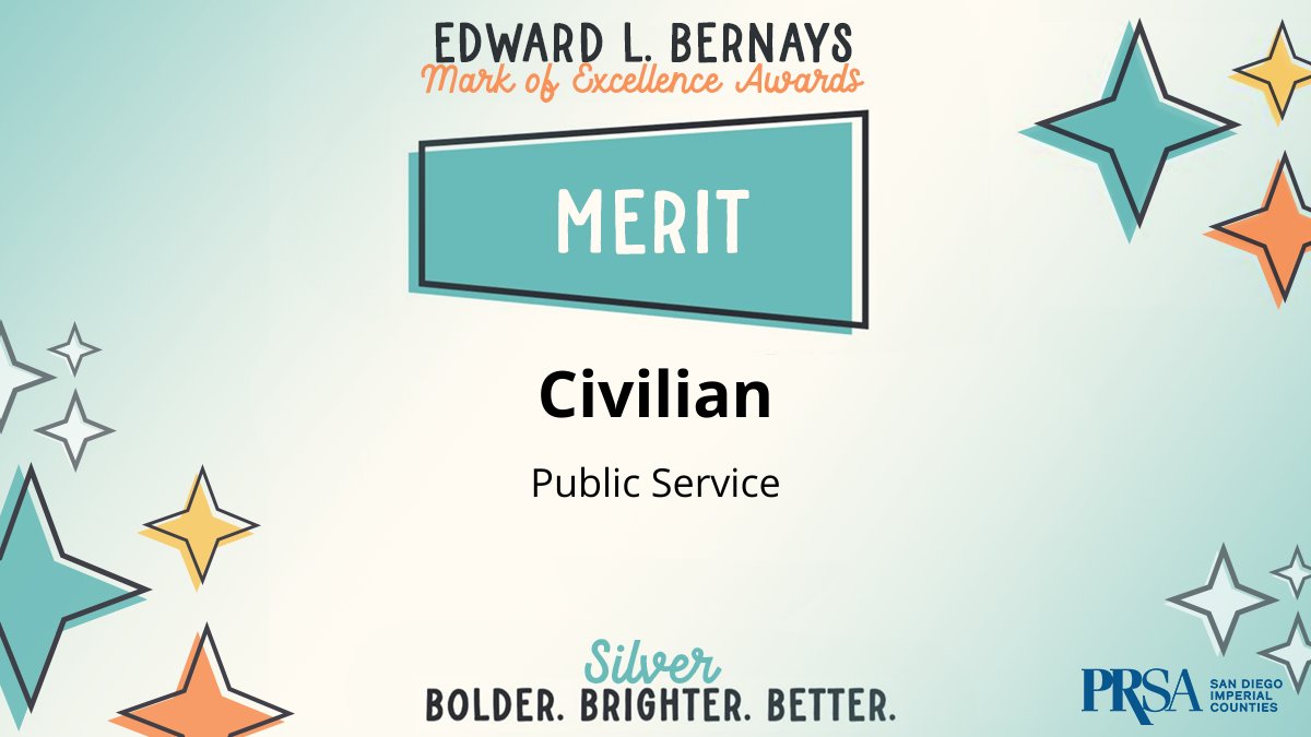 PRSAsandiego's tweet image. Congratulations to @Civilian_Agency on the Silver Bernays Merit for their entry “Black Legacy Now Campaign” in the category of Campaigns: Public Service. 

👏 #BolderBrighterBetter #Bernays2021