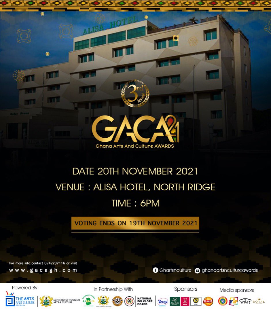 Ghartsnculture's tweet photo. GACA 2021 🎈come let’s honour and appreciate the forerunners and the current key players who have contributed greatly to the Arts and Culture here in Ghana and beyond. https://t.co/0KuDLtLkrf