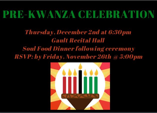 WoosterCDI's tweet photo. Pre-Kwanza celebration on Thursday, December 2nd at 6:30pm in Gault Recital Hall.  Please RSVP https://t.co/QESjRvbvTA by Nov. 26th :) https://t.co/H0x9HAXBeT