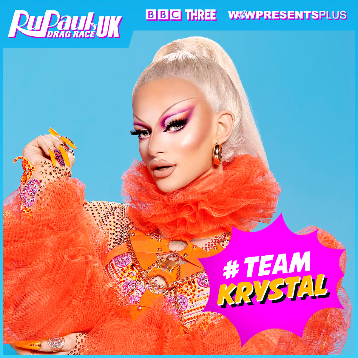 WorldOfWonder's tweet image. Are you #TeamKrystal? 👑

Retweet, like, comment, and use the hashtag if you want #KrystalVersace to snatch the #DragRaceUK crown! 🏁