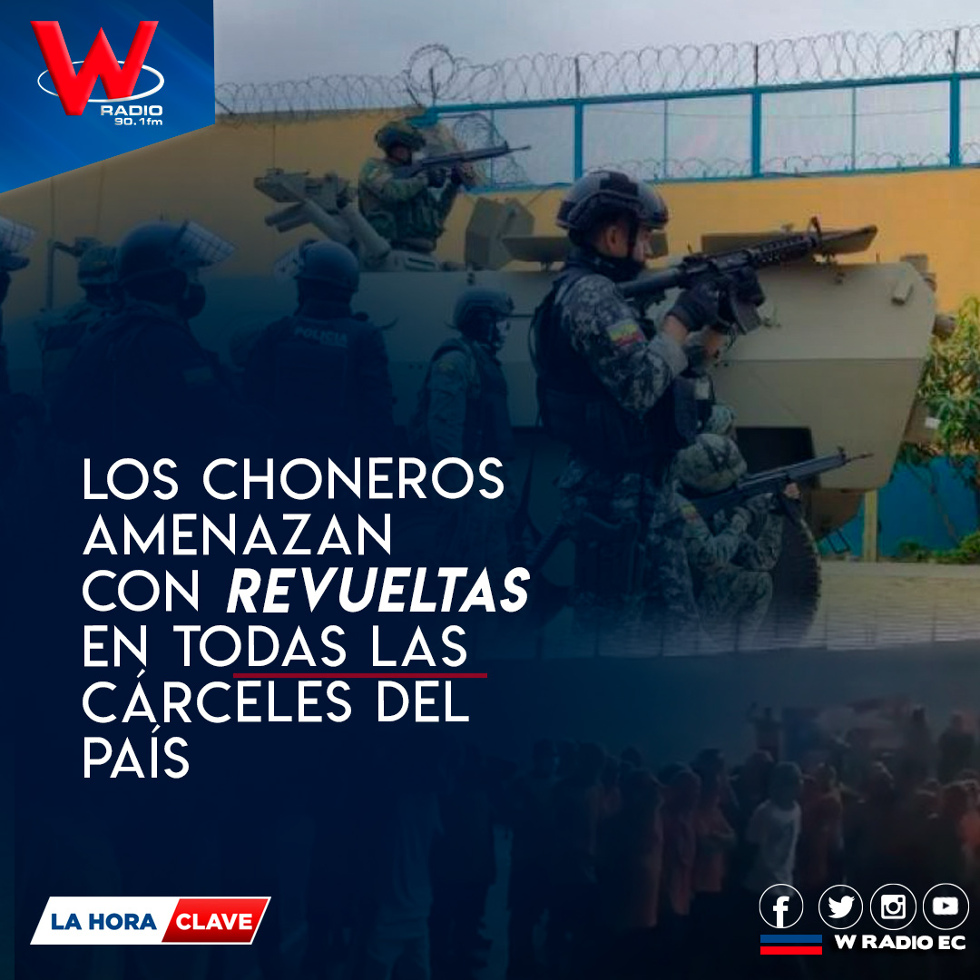 WRadioEc's tweet photo. #Atención| Alias Fito y JR, cabecillas de la banda Los Choneros, dispusieron a los privados de libertad que estén listos “para iniciar revueltas en todas las cárceles del país”. Este hecho fue confirmado por las Fuerzas Armadas este jueves 18 de noviembre del 2021.
#ComercioEc https://t.co/Kk3Buap3Bl