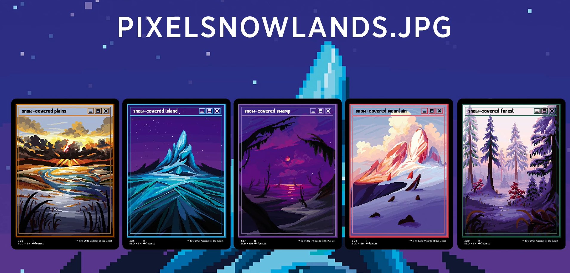 専用 PixelSnowLands.jpg Non Foil 3個