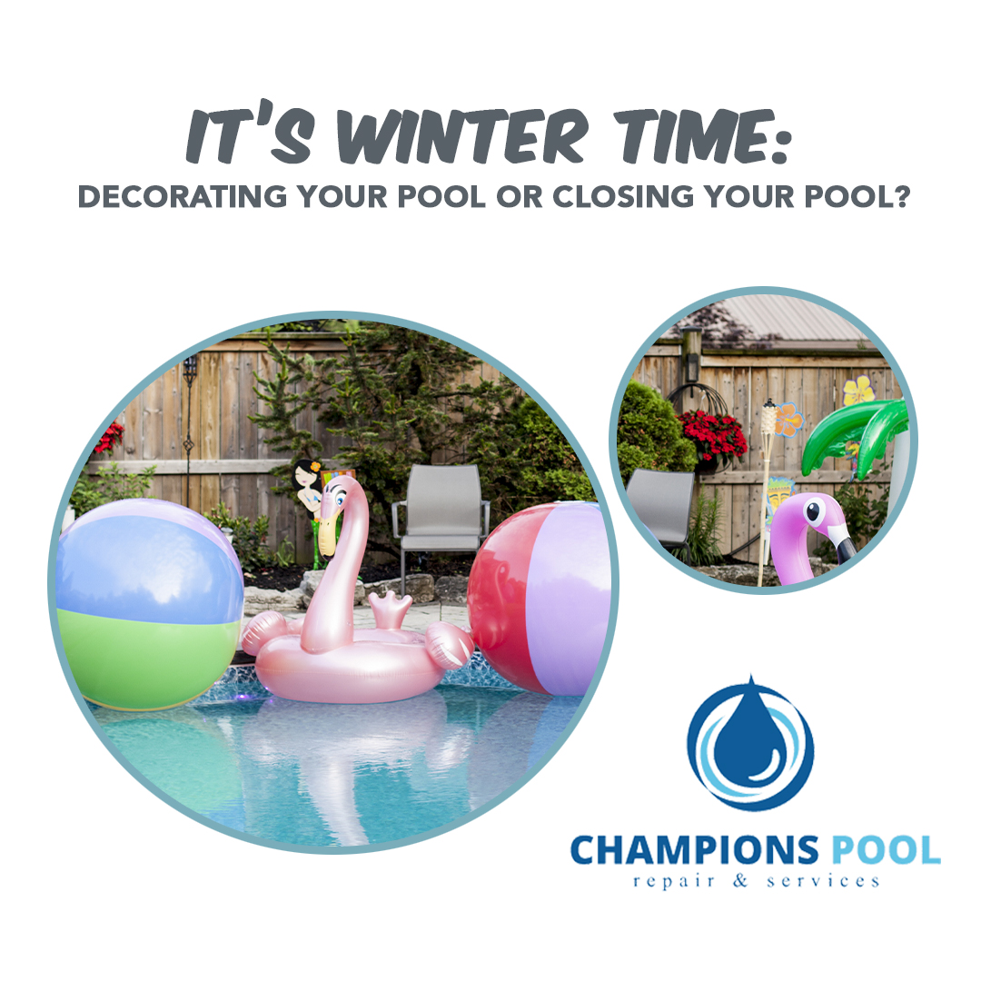 ChampionsPools's tweet photo. With Houston's warmer climates, is it best to close your #pool during the winter or simply decorate it for the Holidays? Find our answer at https://t.co/1l3c13EmbD https://t.co/xvcWtjRLZn
