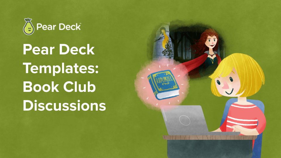 PearDeck's tweet photo. Have you seen our #Pear Deck Templates for Book Club Discussions? These allow students to illustrate the book’s setting, outline the characters, and reflect on the story’s connection to their own life! 📚💚

Download your copy today! 👉 https://t.co/6IPhX1GRvs https://t.co/fPiwdC3isA