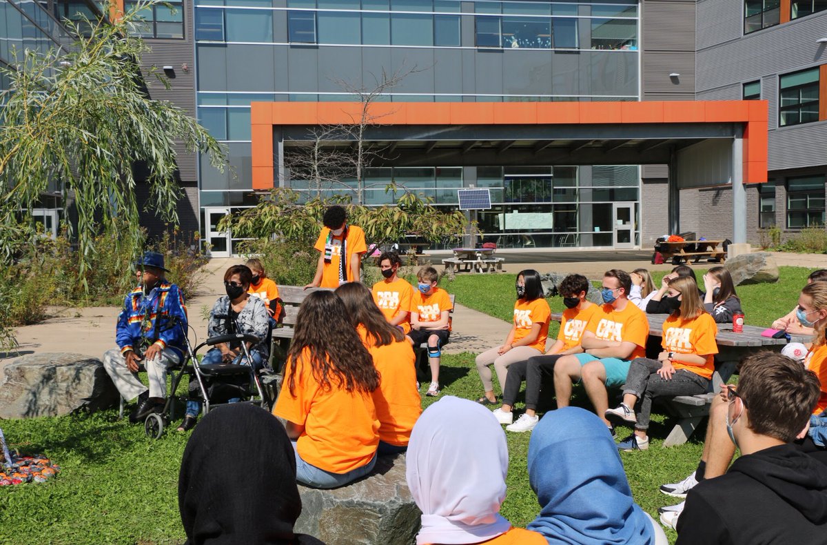 Pt.2: We invited Elder Albert Marshall, a residential school survivor, along with his daughter, to come and share their knowledge with us while we all gathered around the Willow tree. #openyourheartandyourfeetwillfollow #envisionthechange #makethechange