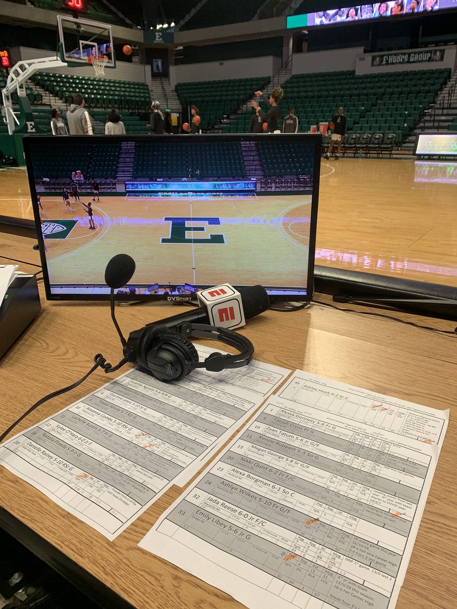 Back at it tonight alongside <a href="/dannierogers___/">Dannie</a> and <a href="/KristyKing22/">Kristy King</a> as <a href="/EMUWBB/">EMU Women's Basketball</a> plays host to Grace Christian. Join us at 7pm on <a href="/espn/">ESPN</a> +.