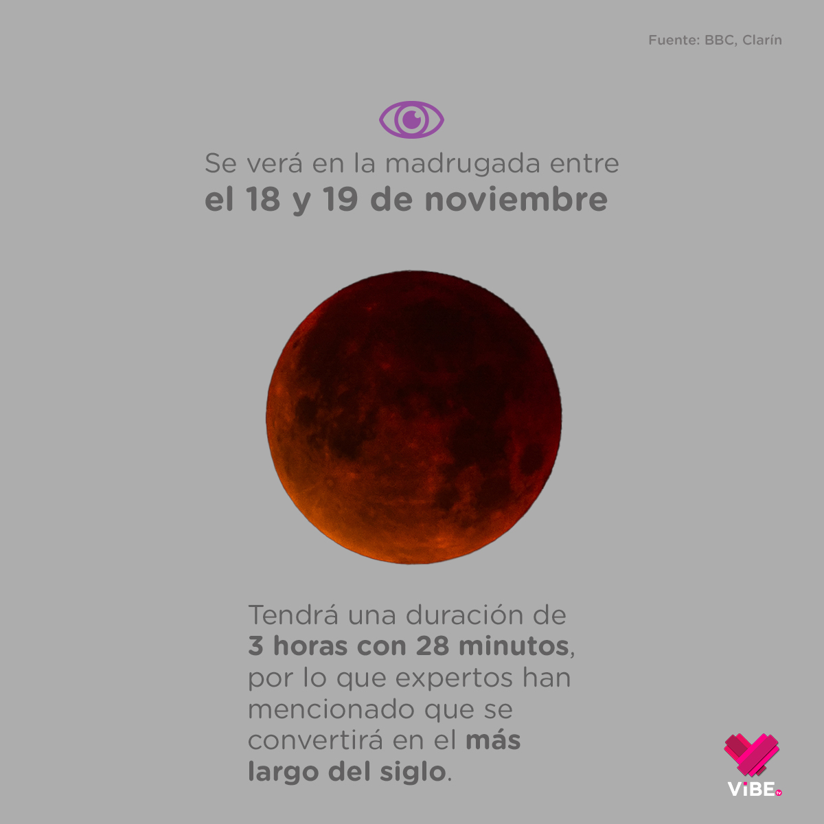 ViBETVmx's tweet image. No te puedes perder el eclipse más largo del siglo, te decimos a qué hora lo podrás ver⬇️🌕

#ViBETV #Eclipse2021 #eclipselunar #LunaDelCastor #CDMX #México