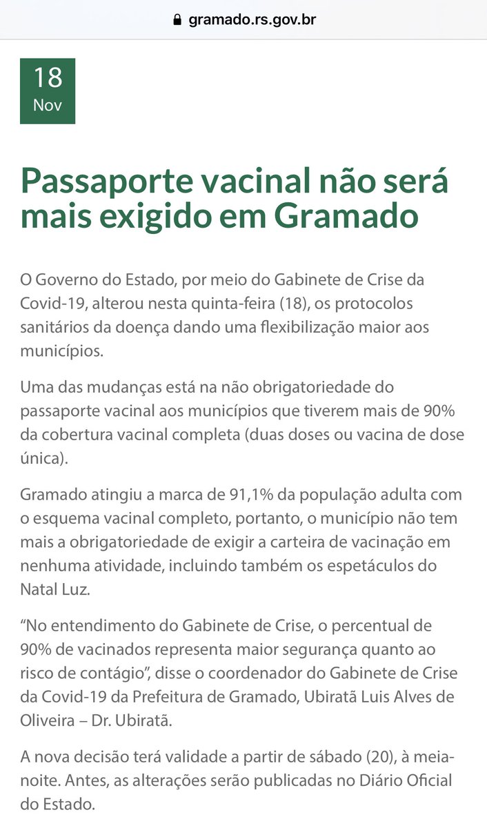 ludmilagrilo's tweet photo. 23h58 - “Natal Luz de Gramado exigirá comprovante vacinal”

23h59 - “Mais de 4000 pessoas pediram a devolução dos ingressos por causa do comprovante vacinal”

0h - “Passaporte vacinal não será mais exigido em Gramado”

“Fatos não se importam com seus sentimentos” (Ben Shapiro) https://t.co/5ffxB9RHiw