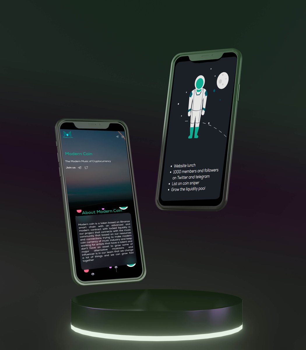 modern_coin's tweet image. #moderncoin

✔ luck liquidity
✔ modern tokenomic contract
✔ great community 
✔ lot of marketing with influencers 
✔ very safe environment

contract : 0xb96c037B663A4c18499d418aFADE3C411f5D0F49

moderncoin.net

#Bitcoin #cryptocurrency #NewcoinListing  #2billion