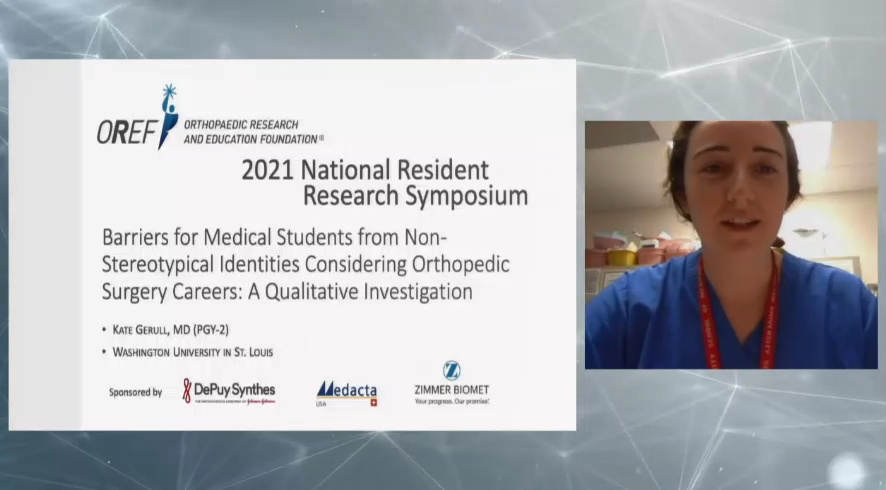 Congratulations to the winners of the first OREF National Resident Research Symposium, including Dr. Katherine Gerull from @WUSTLortho, our new Resident Research Symposium Grand Champion! See a list of top presenters and their topics: bit.ly/3oD5UIT #Orthotwitter