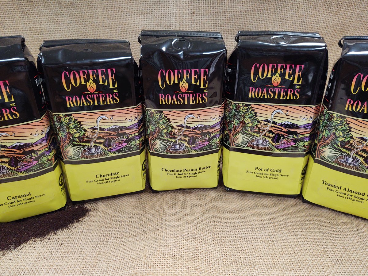 CoffeeRoasters1's tweet photo. Mornings are going to be WONDERFUL for this customer! 
Coffee was ground to use in their Single Serve cups: Caramel, Chocolate, Chocolate Peanut Butter, and Toasted Almond. 
Yum Yum!!   
https://t.co/jAGUsRuczk
#roastedcoffee
#flavoredcoffee https://t.co/dop2G812Zd