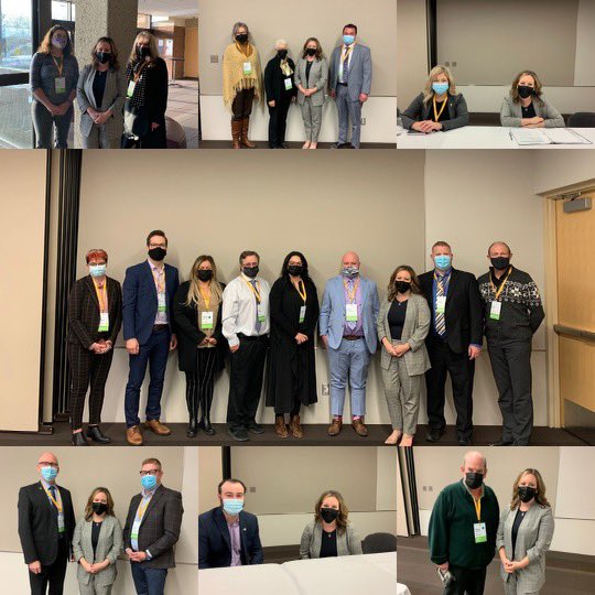 rebeccakschulz's tweet photo. A great morning with representatives from Pincher Creek, Slave Lake, Grande Prairie, Lethbridge, Manning, Camrose and Hinton municipalities at AUMA. 

We had important discussions around child care and what our made-in-Alberta plan means for their communities. @ABmunis https://t.co/1rrzRjmB3e