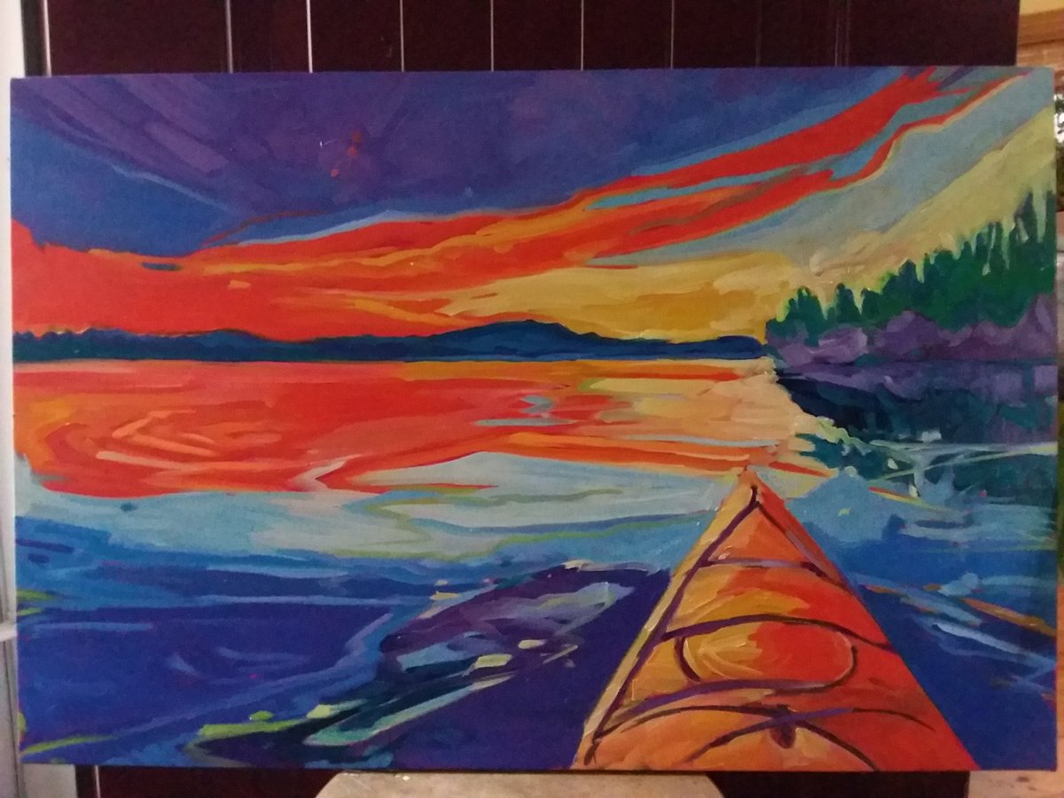"Journey, on Great Slave Lake", 24x36", oil on canvas.
