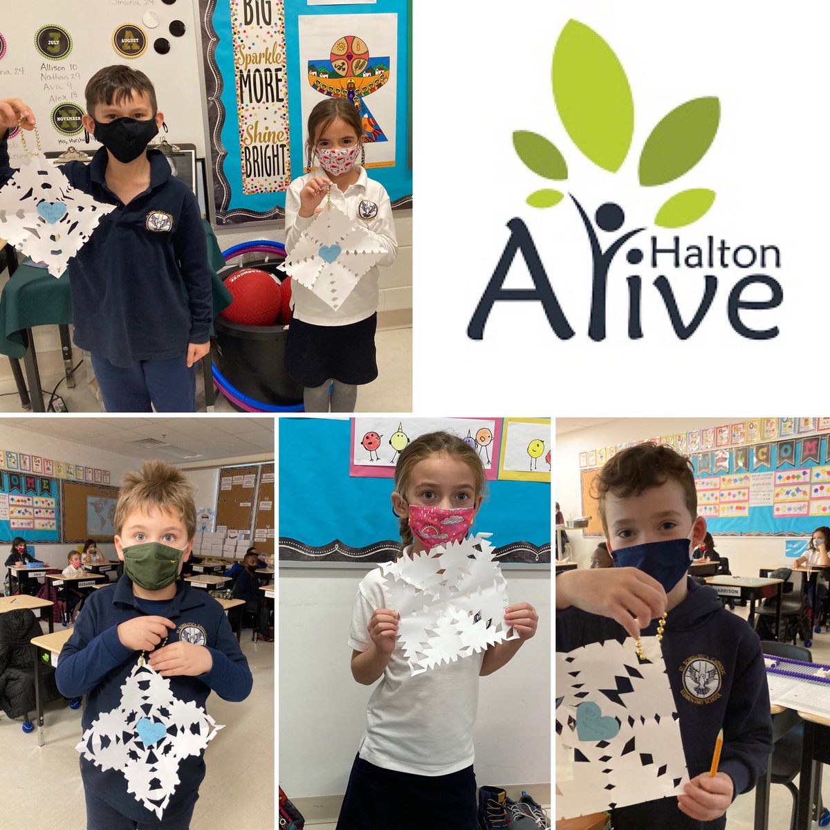 JenniferLeung14's tweet photo. Just like a snowflake we are all special and unique. Our Gr.2 class is sharing some love by making snowflakes for seniors. #haltonalive @StScholStorm @HCDSB https://t.co/TtpHeAei56