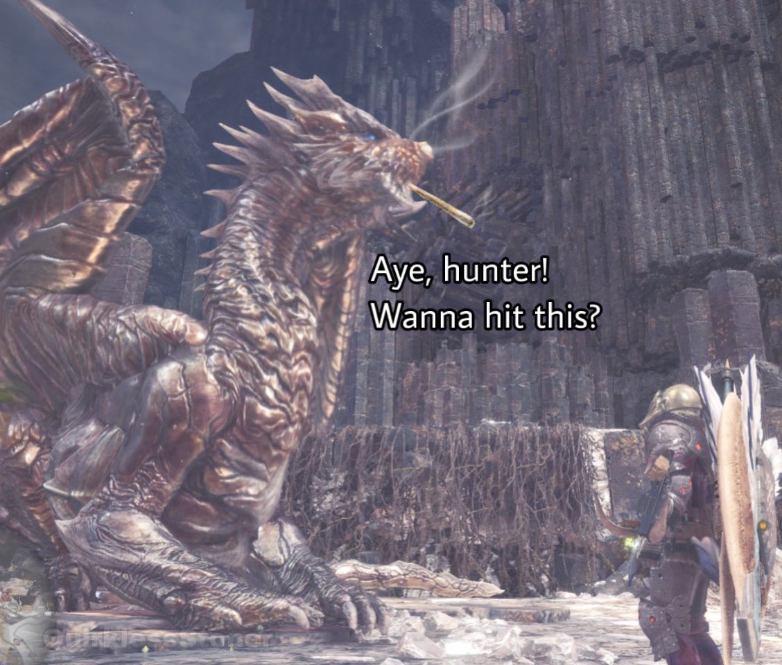 QuirklessStoner's tweet photo. Kushala is always there for me, I don’t understand the hate???
#MonsterHunter https://t.co/tbHaEmnDvu