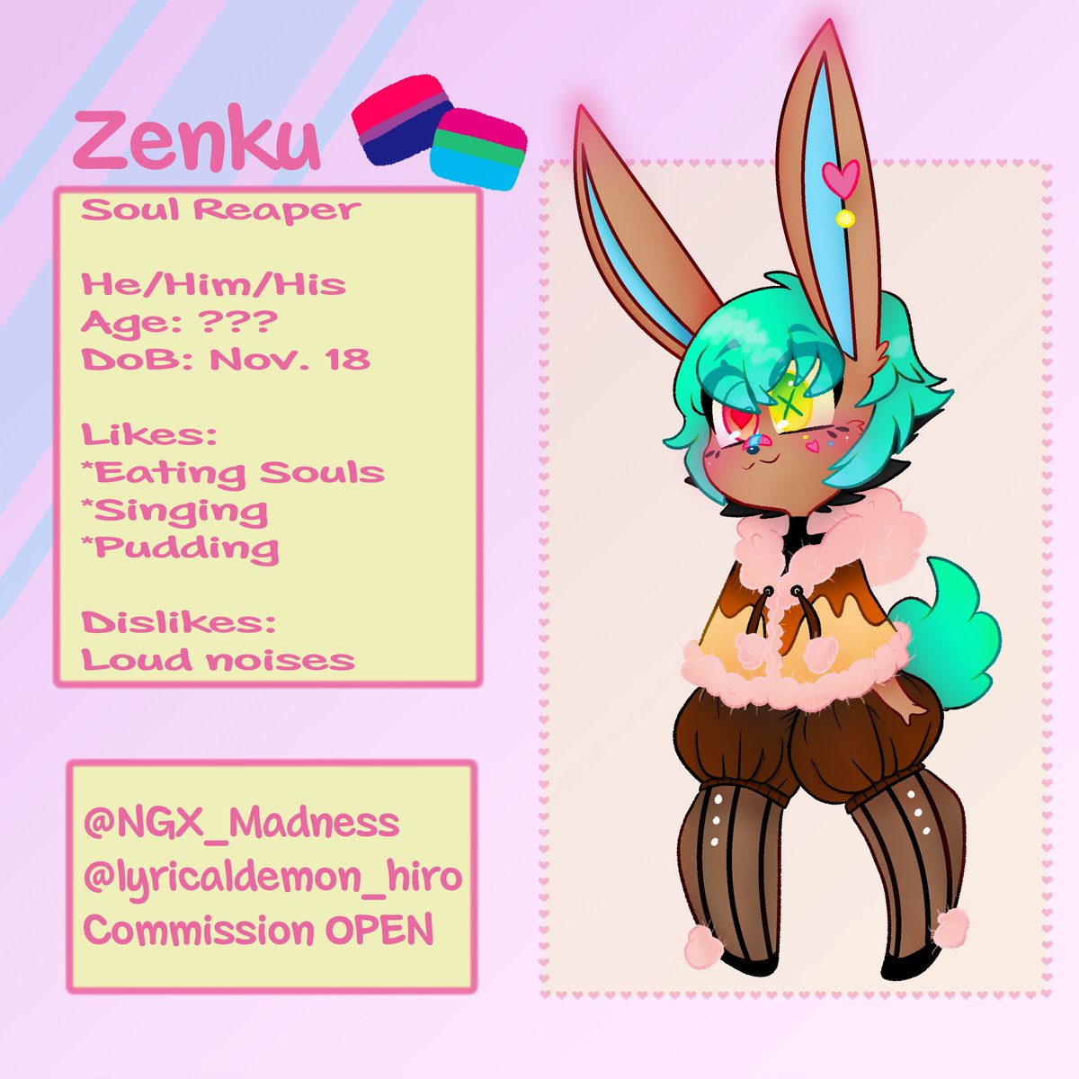 NGXMadness's tweet photo. My newest #OC @NGXMadness @HiroLegato #furryart #HHOC #HazbinHotel #HazbinHotelOC #bunny https://t.co/6DSihSc8ht