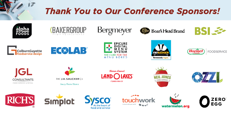NACUFS's tweet image. As we close the NACUFS 2021 Fall Conference Learning Series, we would like to extend our sincere appreciation to our #sponsors. THANK YOU! #collegiatedining #NACUFSAwards #learning