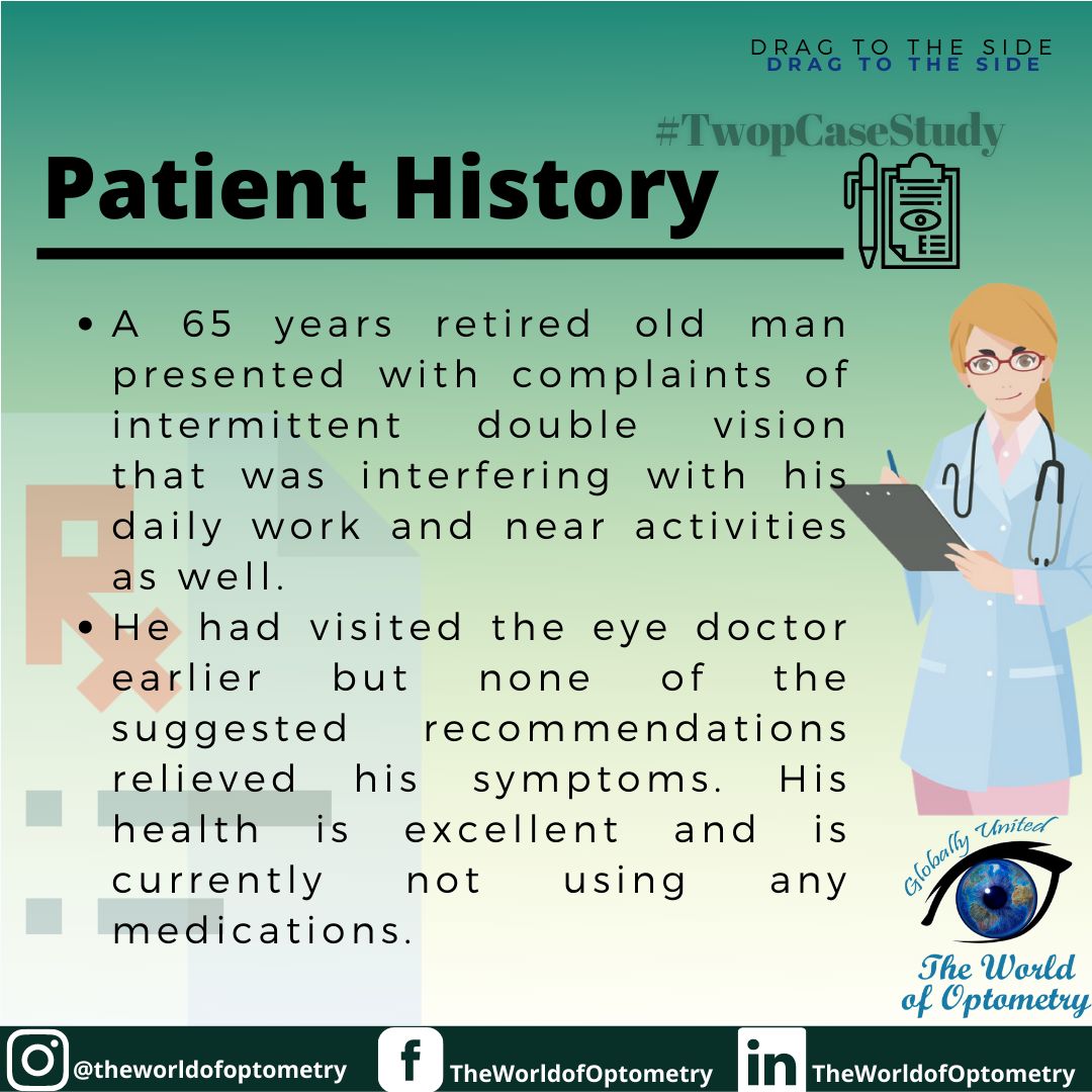 TWOPOFFICIAL's tweet image. TWOP Case Study: CL with presbyopia.

#TWOP #TheWorldofOptometry #Optometry #Optometrists #EyeCarePractitioners #OptometryStudents #EyeDoctors #EyeCare #VisualHealth #HealthyLife #Protectyoureyes #TwopMemes #EyeAwareness #SaveYourVision #YourVisionIsOurMission