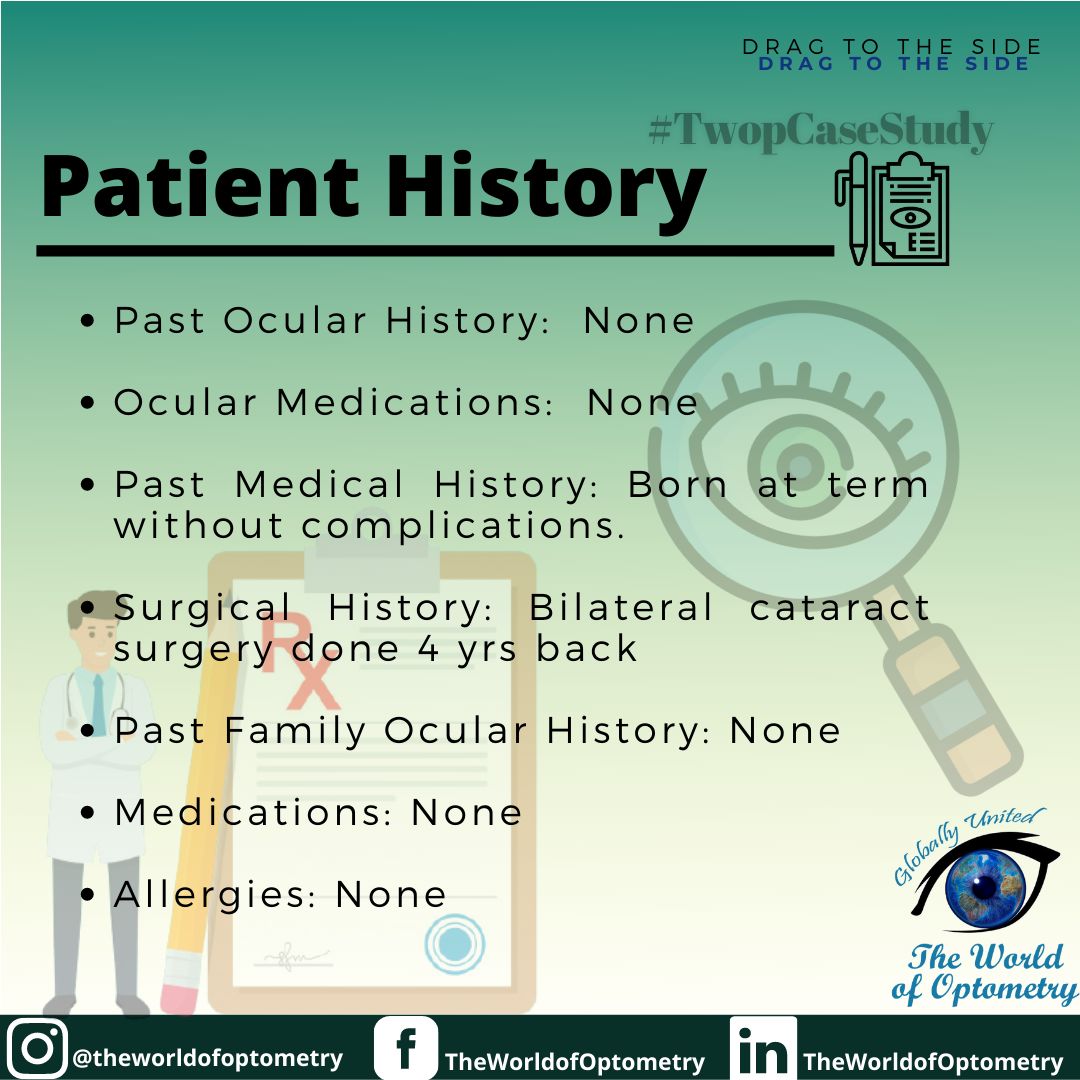 TWOPOFFICIAL's tweet image. TWOP Case Study: CL with presbyopia.

#TWOP #TheWorldofOptometry #Optometry #Optometrists #EyeCarePractitioners #OptometryStudents #EyeDoctors #EyeCare #VisualHealth #HealthyLife #Protectyoureyes #TwopMemes #EyeAwareness #SaveYourVision #YourVisionIsOurMission