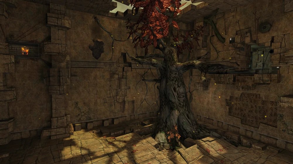 TreeRates_'s tweet image. this is a lonely tree. all this tree's friends have gone away. all that is left. is crumbling stone. hope this tree gets to doing better. does not look too good. 10/10 good tree in bad times. 

(metroid prime)