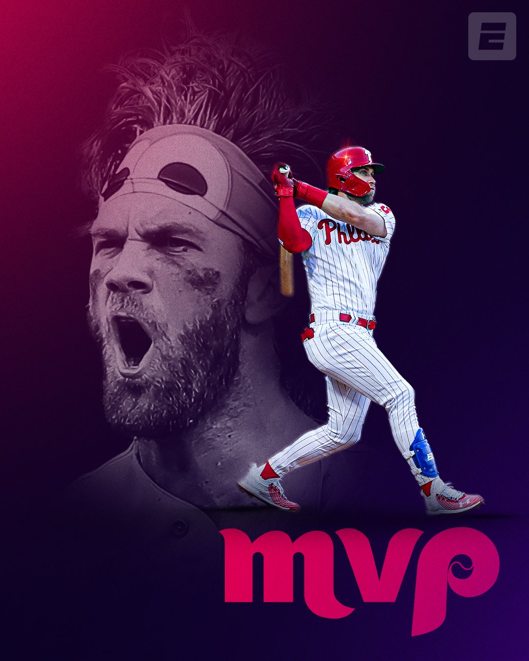 SportsCenter on X: MVP x2 🏆🏆 Bryce Harper wins NL MVP for the 2nd time  in his career 👏  / X
