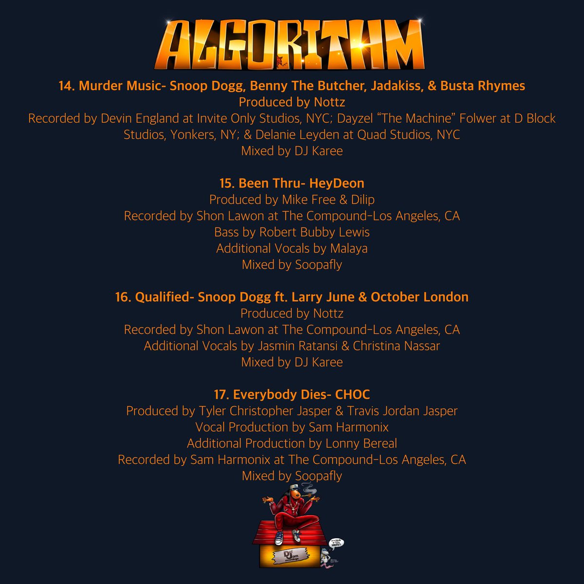 #AlgorithmAlbum CREDITS THANK U 🙏